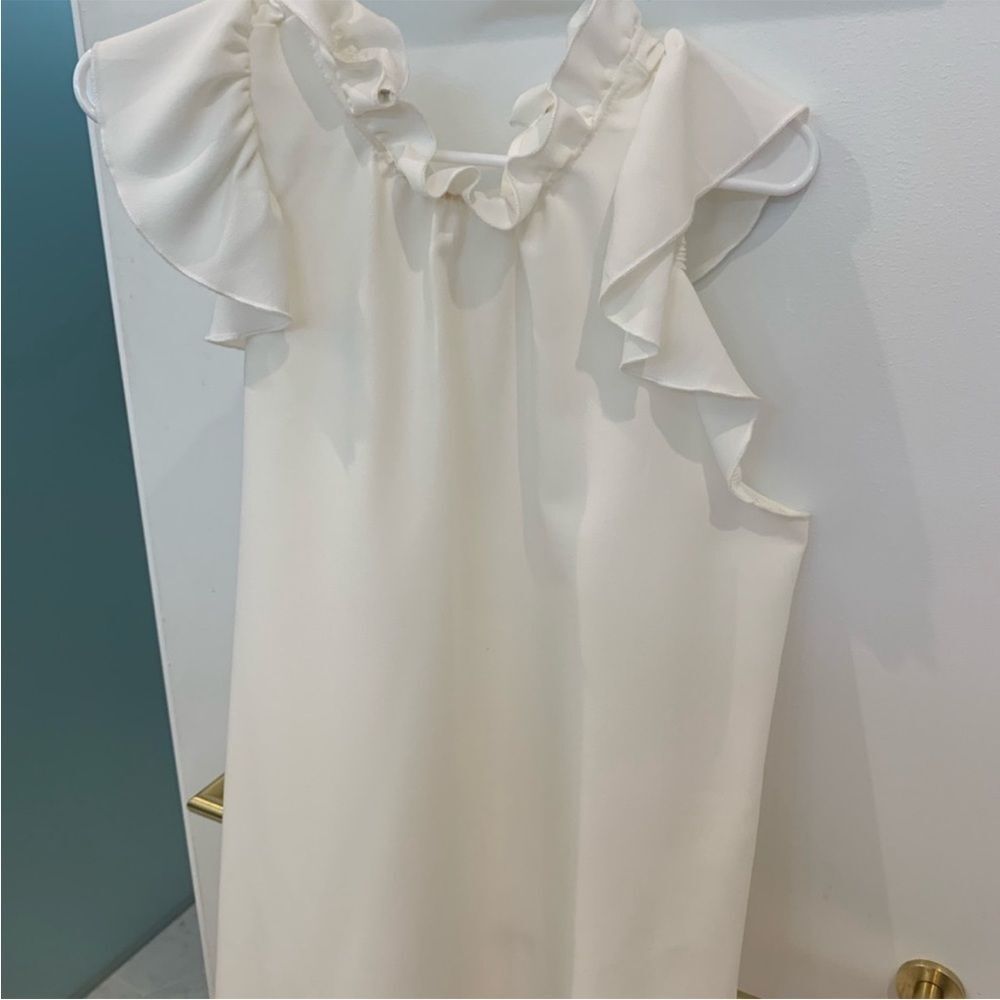 Impeccable Pig Brand, ruffled sleeveless top